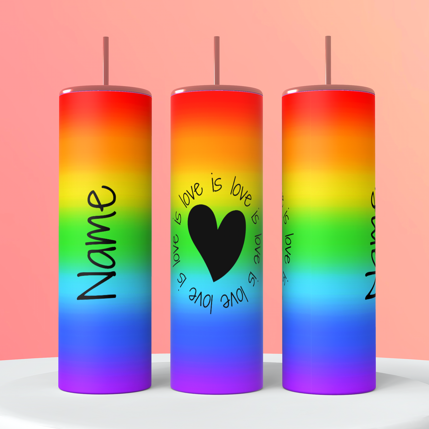 Rainbow Love is Love Tumbler (20oz)